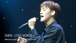 220813 CHEN - 사랑의 말 (Love words) #hallyupopfest Sydney [EXOLAUS Fancam]