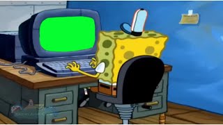 Spongebob Play Computer • Green Screen