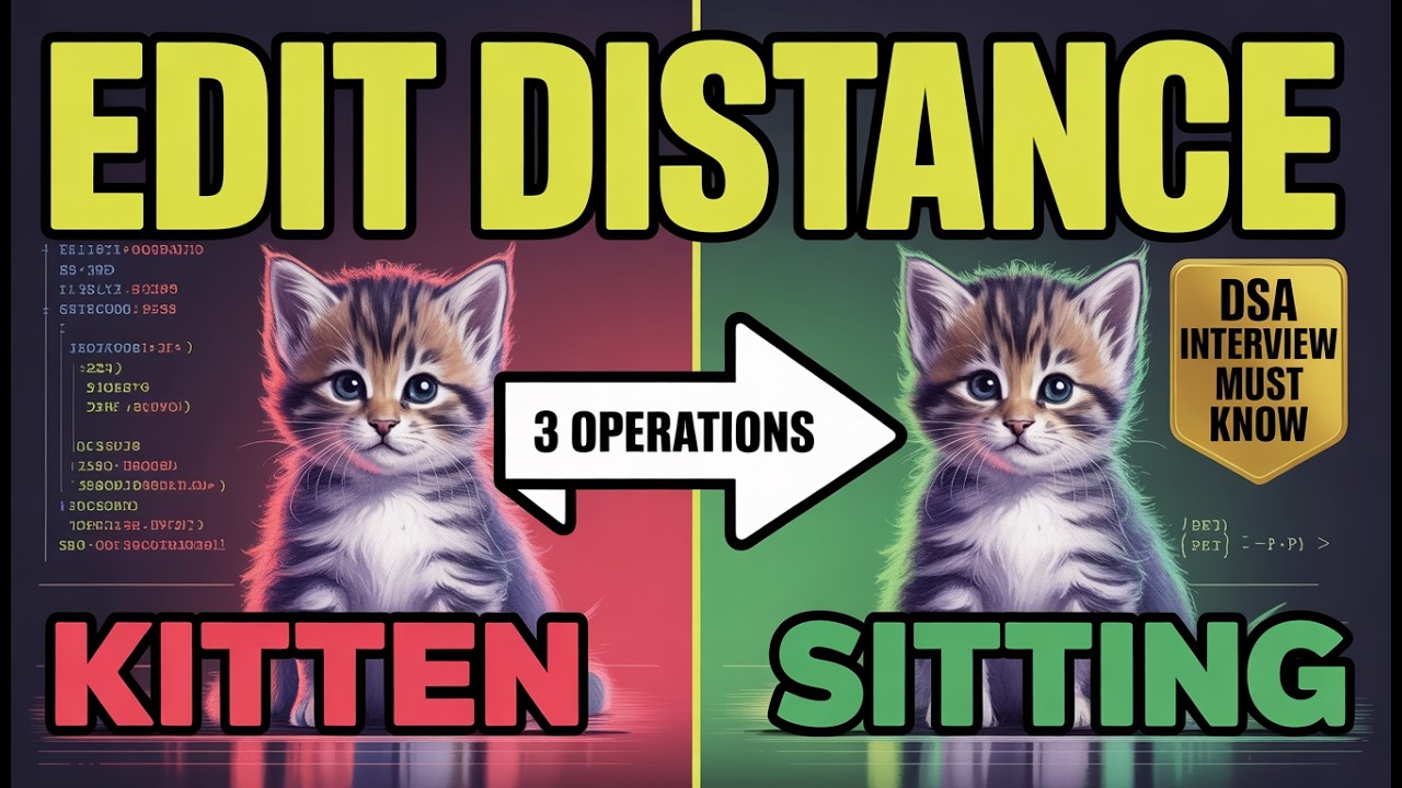 Edit Distance Problem | Dynamic Programming Explained with Code | DSA Interview Prep