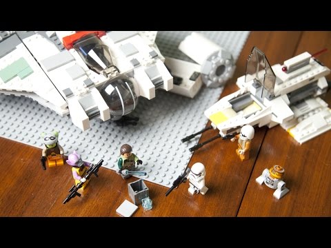 Lego Star Wars Rebels 75053 Ghost paired with Phantom Speed Build