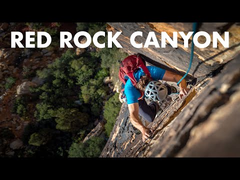 CLIMBING OLIVE OIL | My First Red Rocks Multi-pitch Route 5.7 665'