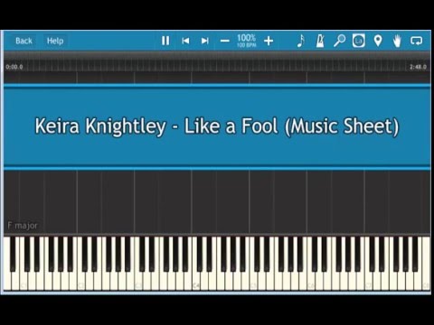 Like A Fool - Keira Knightley piano tutorial