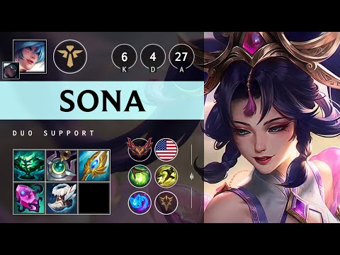 Sona Support vs Seraphine - NA Grandmaster Patch 25.19