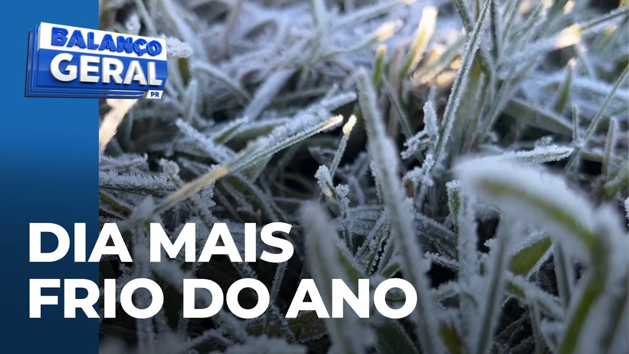 Curitiba registra geada e o dia mais frio do ano