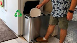 Recycling Trash Can That Saves Kitchen Space | Lovewind