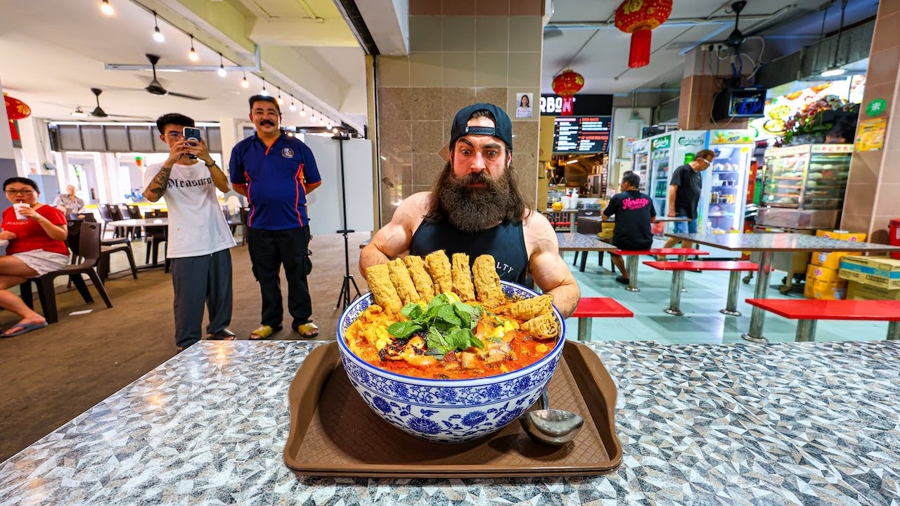 I ORDERED THAT RED HOT CURRY CHALLENGE IN SINGAPORE THAT HASN'T BEEN BEATEN YET! | BeardMeatsFood