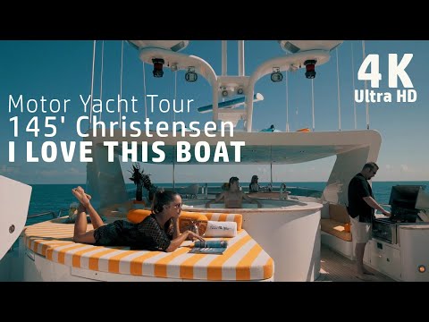 4K 145' Christensen Motor Yacht  I Love This Boat Tour🌴🌊🌊 Plz SUBSCRIBE🌴