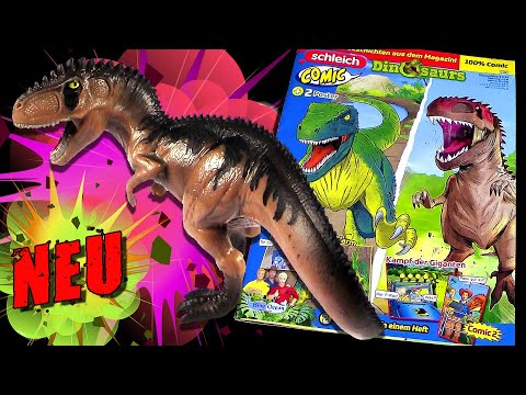 Schleich ® Dinosaurs ™ Comic - Nr. 3 mit Giganotosaurus Figur & 2 Comics + Poster