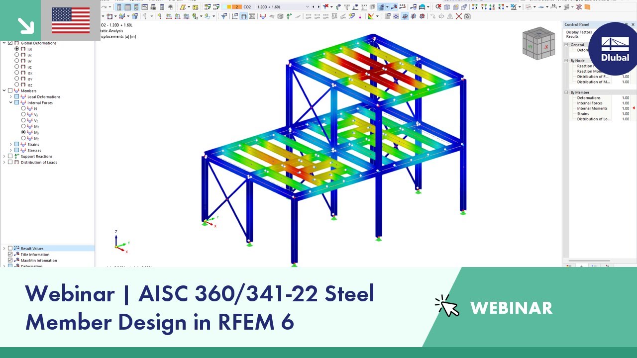 Webinar | AISC 360/341-22 Steel Member Design in RFEM 6