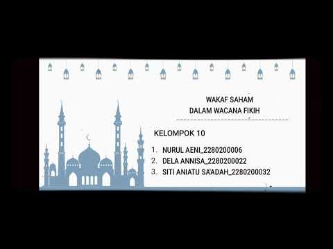 WAKAF SAHAM DALAM WACANA FIKIH || SYARAT SHIGHAT WAKAF