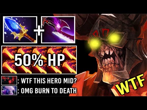 FORGOTTEN IMBA HERO MID IS BACK! Scepter Doom vs SF -50% Max HP Burn Slow Blade Top MMR Dota 2