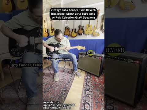Vintage 1964 Fender Blackpanel Twin Reverb AB763 2x12 Tube Amp w/Rola Celestion G12M Speakers *See Our Video* image 24
