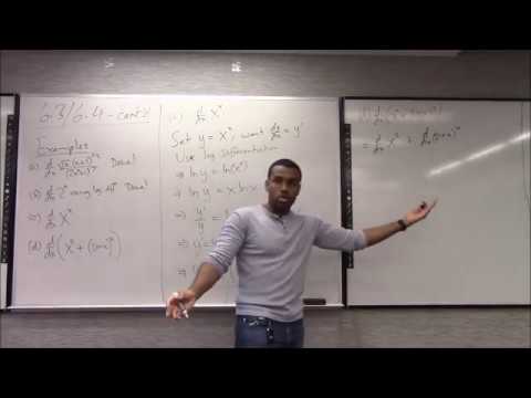 Math 1207 Lecture 7 - The Calculus of log functions and Log differentiation