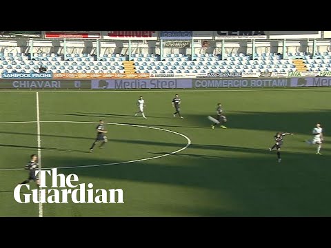 Cremonese player scores extraordinary goal from own half in Serie B