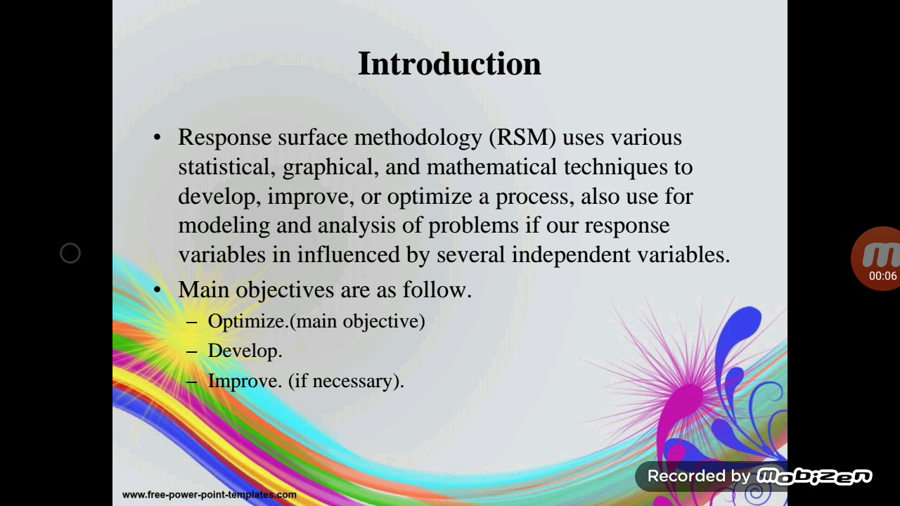 Response surface methodology