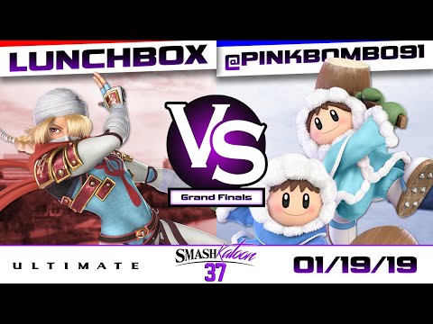 Lunchbox (Sheik, DSamus) vs. @pinkbombo91 (ICs, Palutena) - Grand Finals - Smashkatoon 37