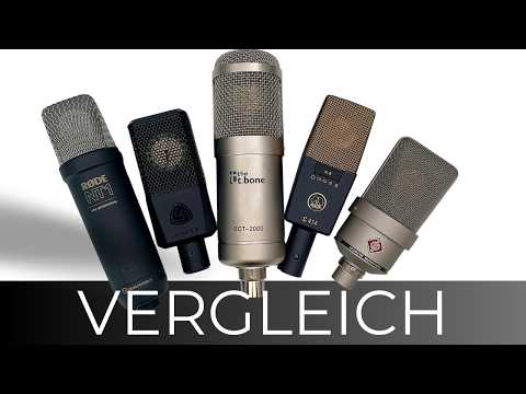 Røde NT1 VS  Lewitt LCT 440 Pure VS  AKG C414 XLII VS Neumann TLM 103 VS  t bone SCT2000 Mikrofon Ve