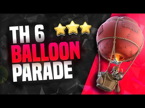 TH6 Attack Strategy | Townhall 6 Balloon Attack Strategy - Clash of Clans