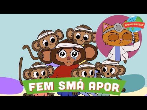 5 små apor - Animerad Barnplaneten video