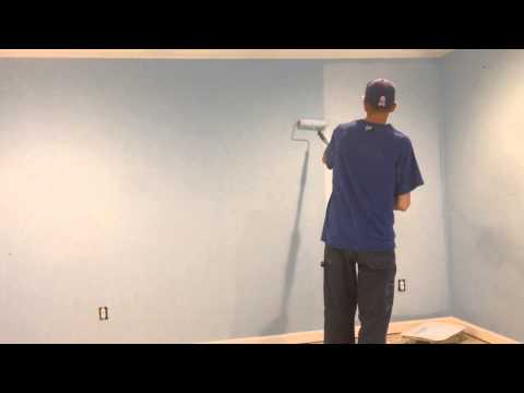 How to paint roll a wall with NO LINES!! FAST AND EASY!!!