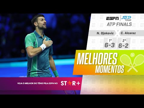 Djokovic dá 'aula', atropela Alcaraz e vai à decisão do ATP Finals I MELHORES MOMENTOS