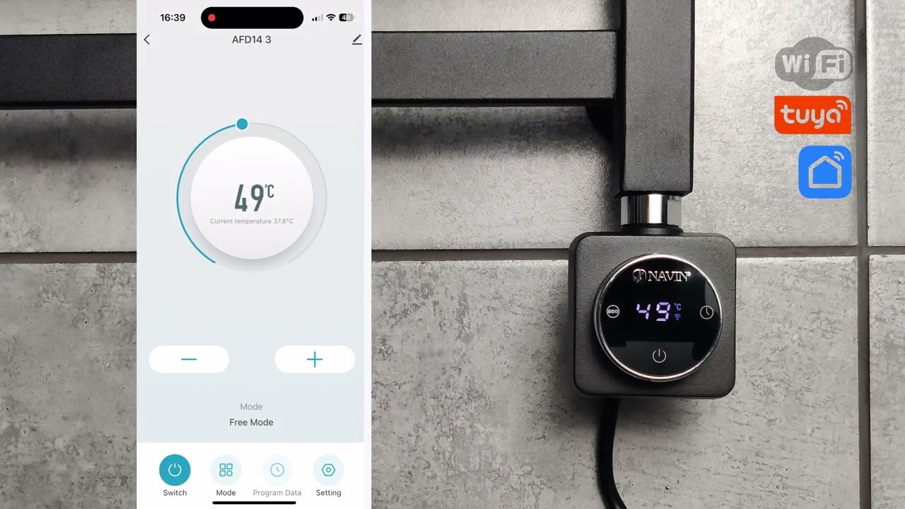 ТЕН для рушникосушарки NAVIN Accorto 300W чорний з WIFI