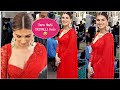 Tara Sutaria Did It Again Seeks Everyones Attention In Red Saree For Promotions Heropanti 2