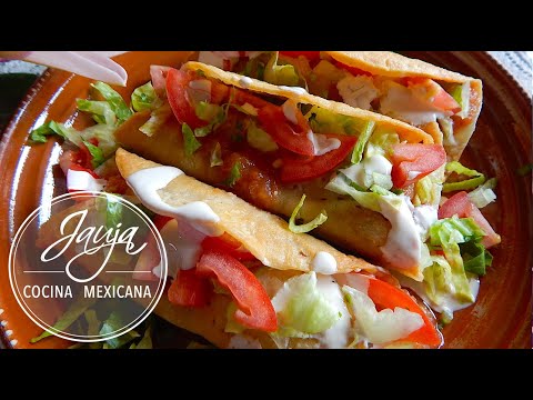 Tacos Dorados de Carne Molida y Papa