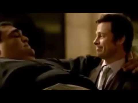 Brad Pitt and Musashimaru , phone call , Softbank commercial