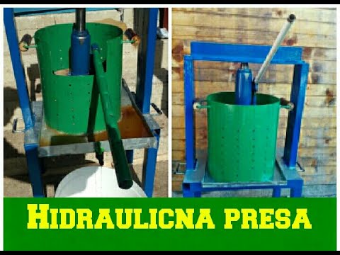 Hidraulicna presa cjediljka za voce i jabuke hydraulic press fruits aplle. Rucni rad.