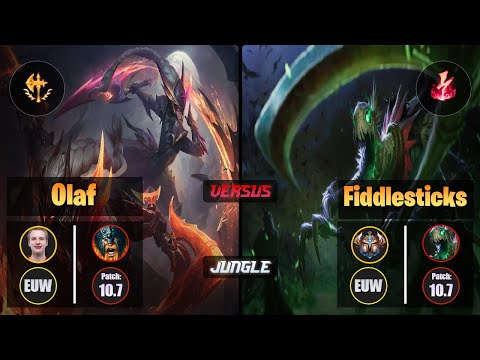 Jankos OLAF (Jungle) [Conqueror] VS FIDDLESTICKS - Challenger EUW Patch 10.7