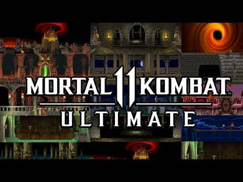 Mortal Kombat 11 - All Retro Kombat Kard Backgrounds Showcase