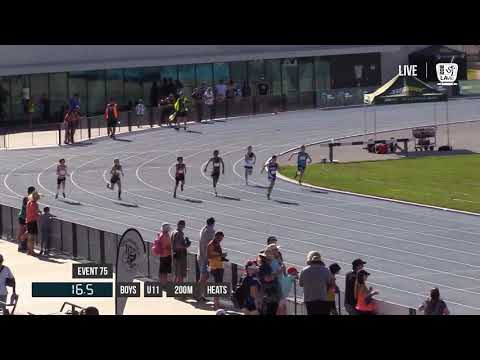 BOYS U11 200M HEAT 3 - 2018 STATE TRACK AND FIELD CHAMPIONSHIPS // LAVicTV