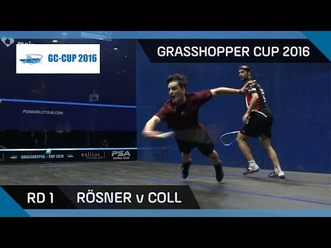 Squash: Rösner v Coll - Grasshopper Cup 2016 - Rd 1 Highlights