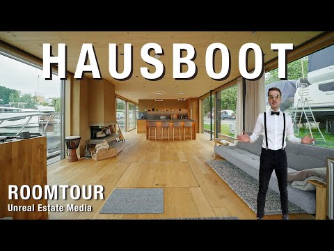 Germany's most beautiful houseboat! Unique houseboat with loft-like character | Unreal Estate Media