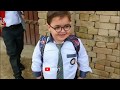 Ahmad Shah First Day At School After Vacation