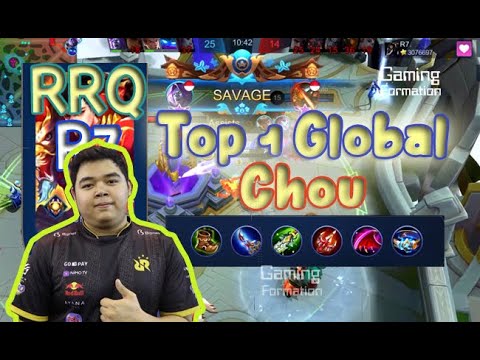 Top 1 Global Chou - RRQ R7 🎮 Gameplay - MLBB