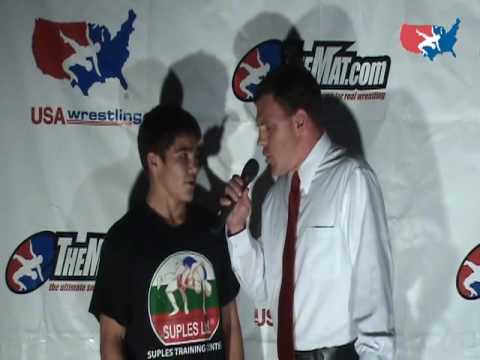 Cadet Greco-Roman 119 pound Champion Hayden Tuma of Idaho