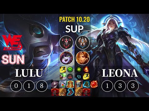 WEA Sun Lulu vs Leona Sup - KR Patch 10.20