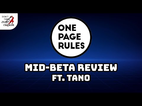 3.5 Mid-beta Review with Tano - One Page Rules Design Discussion