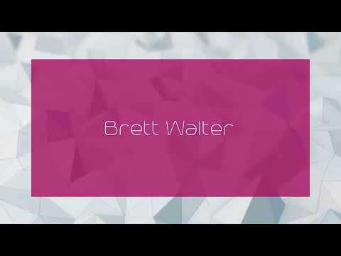 Brett Walter - appearance