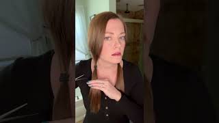 At home haircut - how to cut hair into a long blunt bob haircut #shorthaircut #bluntbob