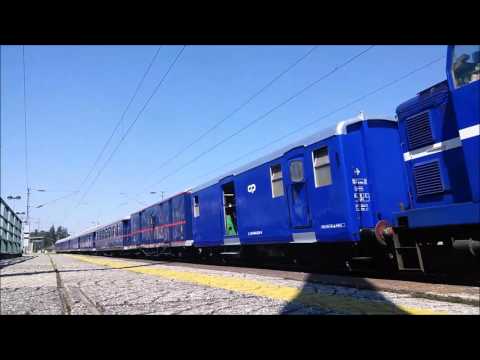 0793 🇵🇹 Cabeda 🚆 CP 1400 loco 1424 + 6 Presidencial car, EP 21 861: Porto (São Bento) ➙ Pinhão