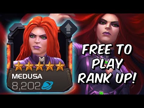 5 Star Medusa Rank 4 Free To Play Rank Up & Gameplay! - Marvel Contest Of Champions