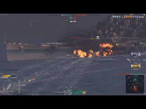 World of Warships- Montana does 100k damage in 2-1/2 minutes