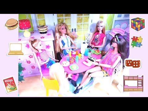 Barbie Sisters Bff Sleepover evening Routine!!!