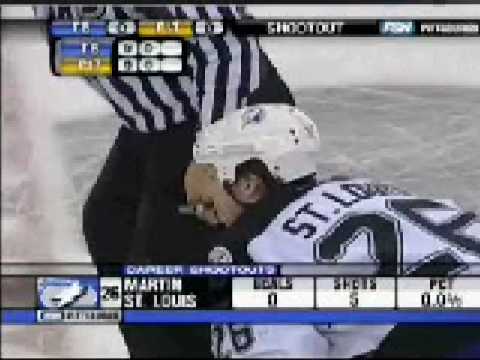 Famous Shootout Goals - St. Louis Turnaround Goal vs Penguins NHL 09