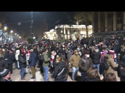 Georgian demonstrators gather for seventh consecutive night of anti-government protests | AFP