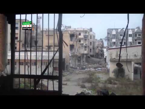 استهداف مقرات النظام من قبل لواء أسود السنة بمدفع اس بي جي9 في درعا المحطة