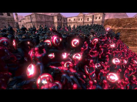 1000 Spiderman vs 1000 Captain America / Ultimate Epic Battle Simulator